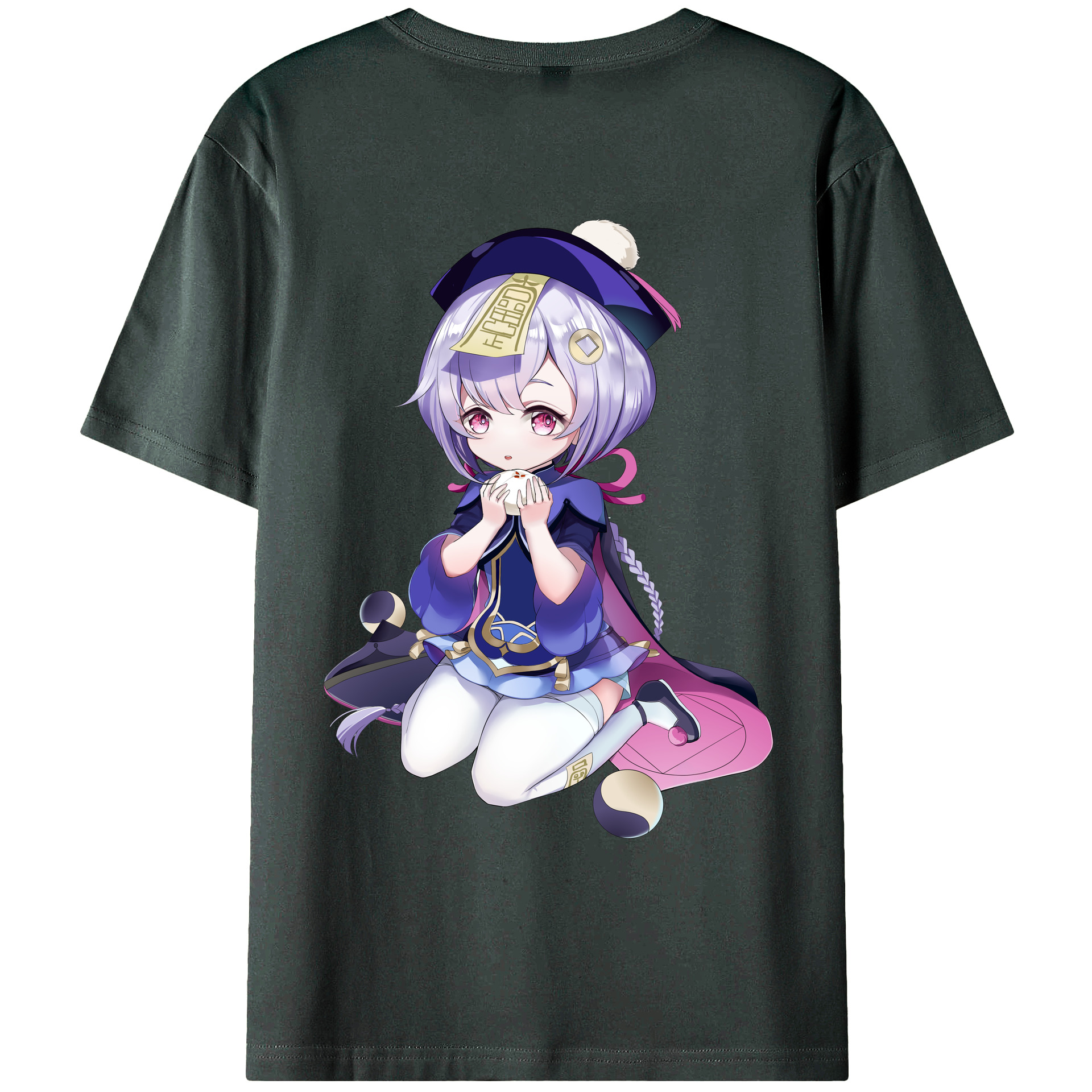 げんし神 七七 なな  genshin Nana 綿100％ メンズ半袖Tシャツ（バックプリント） 通気性